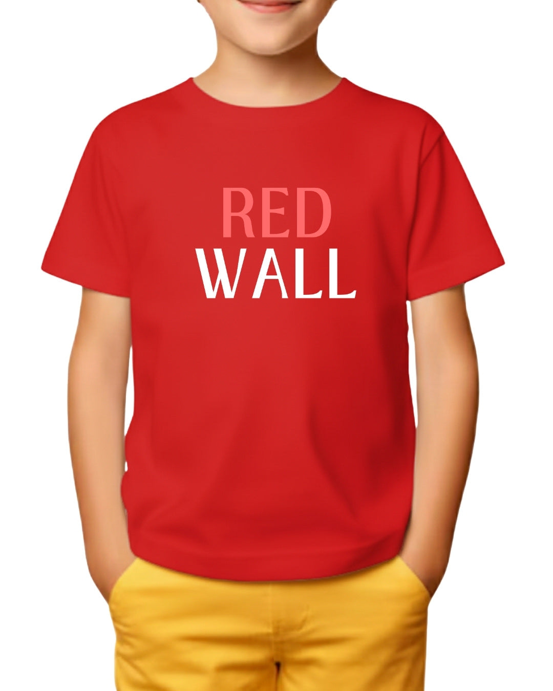 red-wall-fan-kids-t-shirt