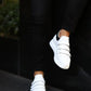 So- beyaz deri cırtlı sneakers erkek ayakkabı