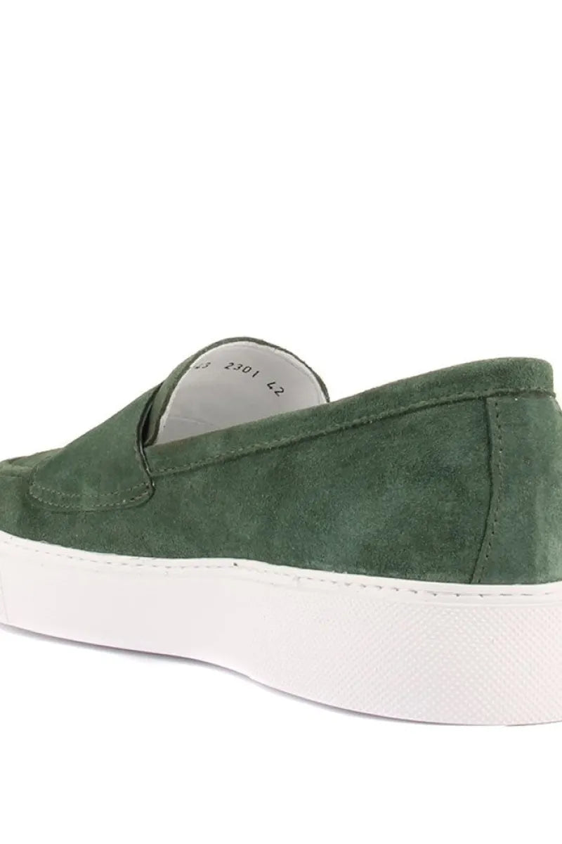 So- yeşil süet sneakers erkek ayakkabı